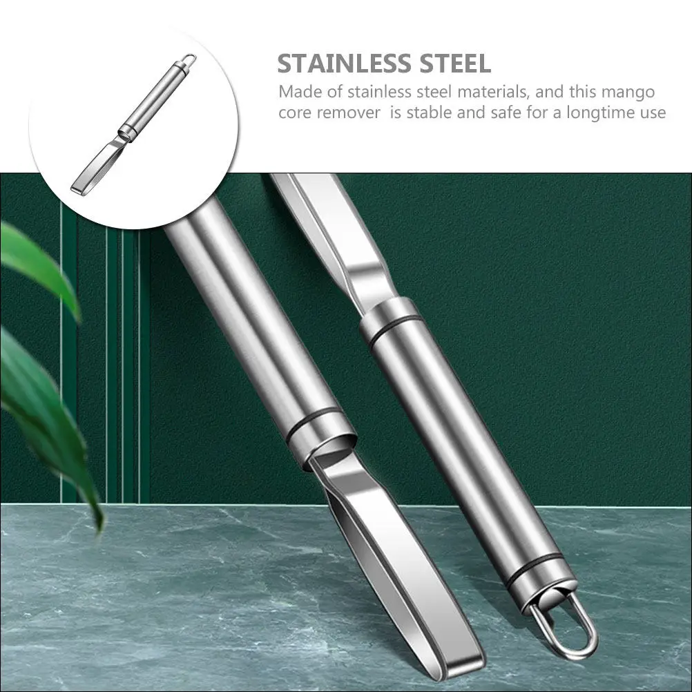 Professional Grade Stainless Steel Mango Core Remover Versatile Fruit Corer for Mango Pineapple Kiwi Safe Stable Kitchen