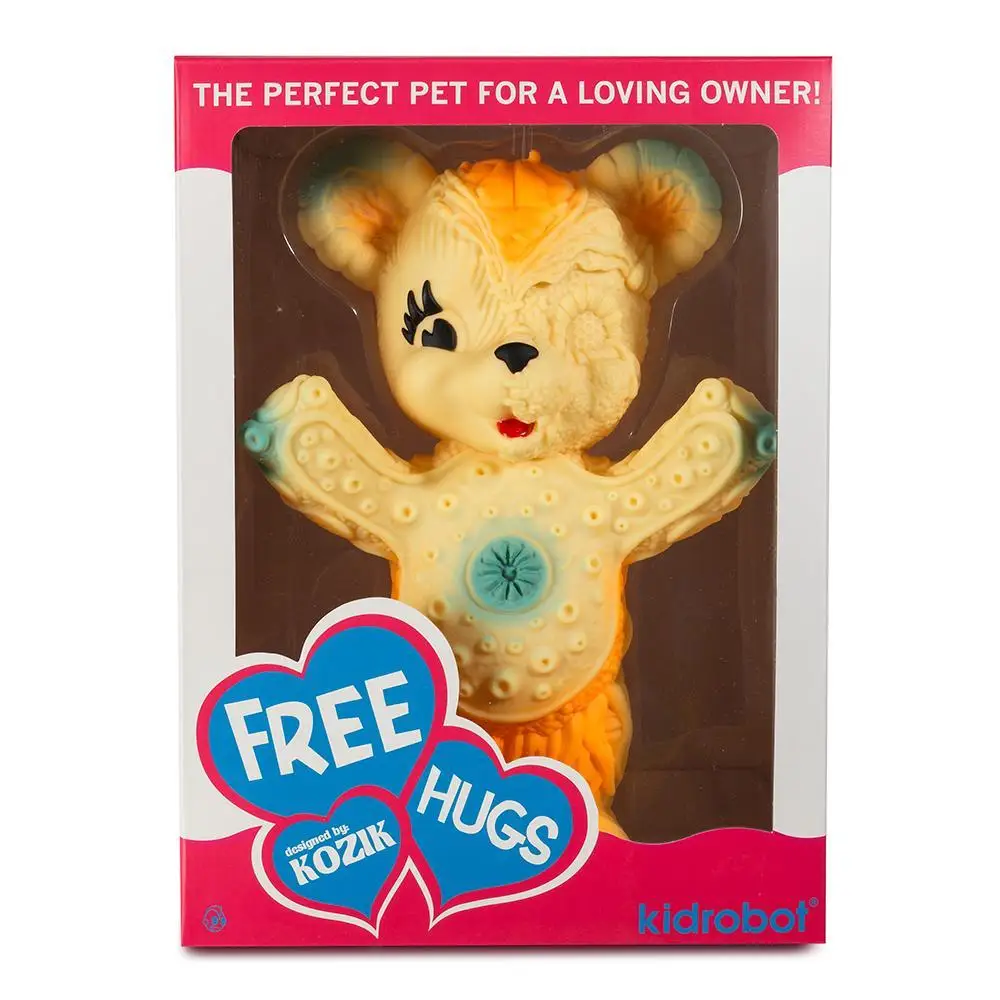 

Frank Kozik Free Hugs Medium Figure Bear Doll Orange Edition The Perfect Pet for A Loving Owner Collectible Child Toy Girl Gift