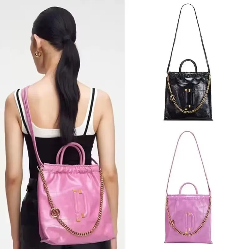 

PECO 2025 Fashion Handbag Large Sailor Pleated Chain Soft Tote Bag Large Capacity High-Quality Cowhide Crossbody Bag for Women