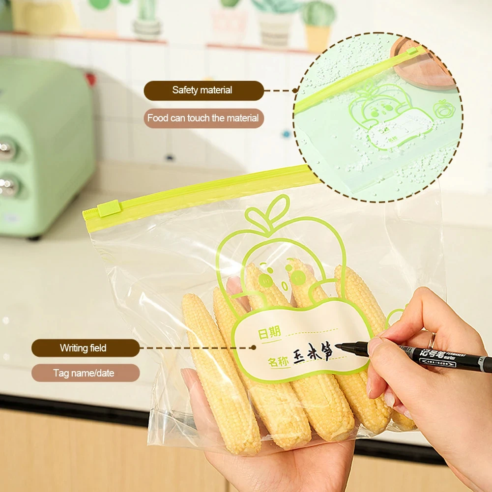 Reusable Zip Lock Bag Food Grade Transparent Storage Bag With Zipper Sealing Plastic Container Travel Freezer Camping Kitchen