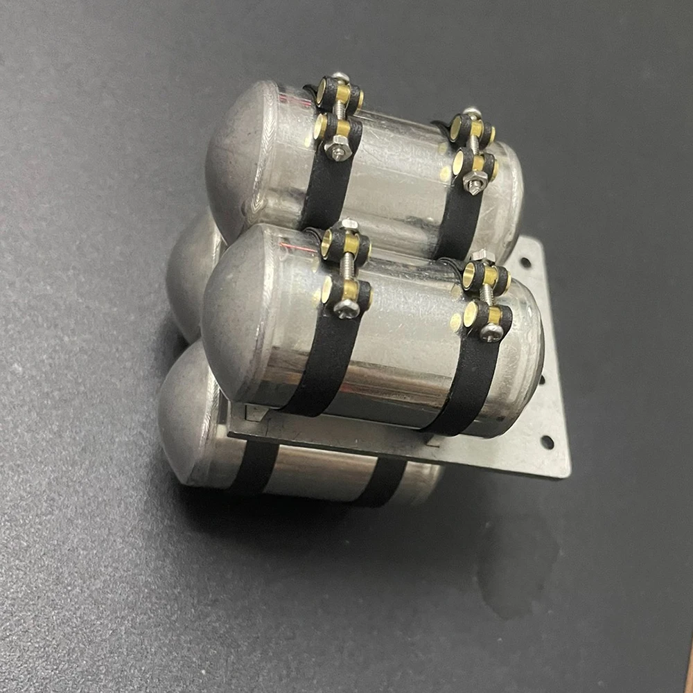 Decoração de tanque de gás de simulação de metal para caminhão 1/14 Tamiya RC SCANIA 770S R620 VOLVO 750 Mercedes-Benz ACTROS 3363 MAN Peças de carro