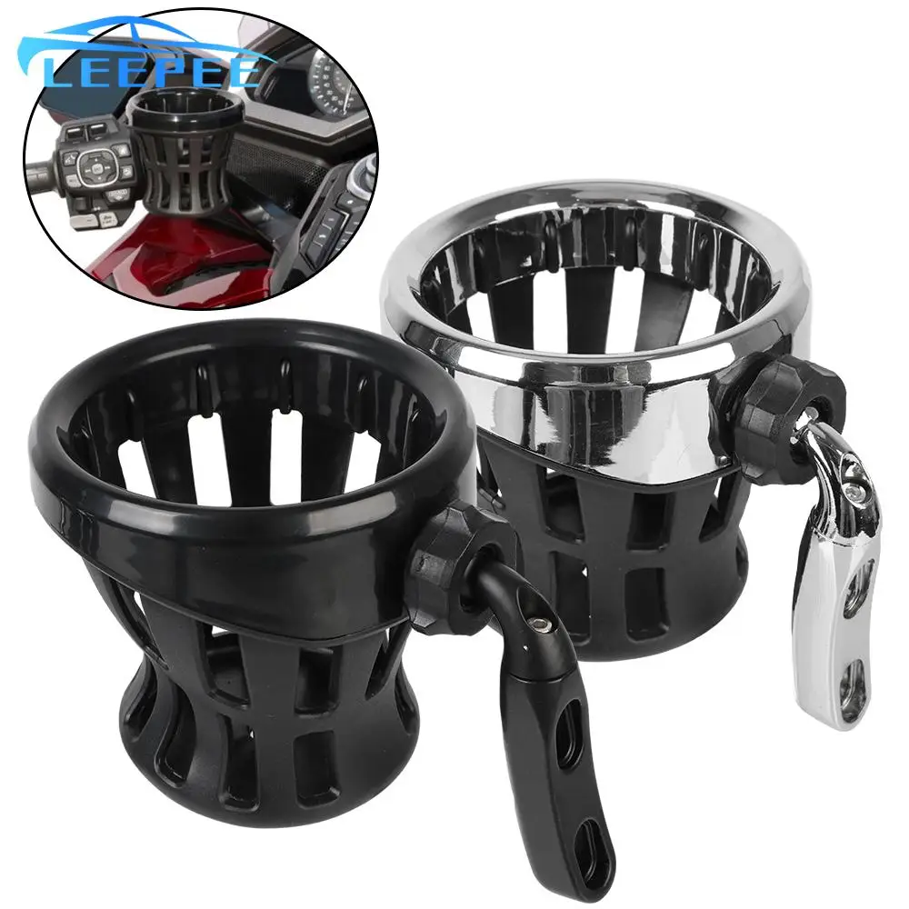 Handlebar Beverage Support Bracket Motorcycle Drink Cup Holder Aluminum Chrome for Honda Goldwing GL1800 2018-UP