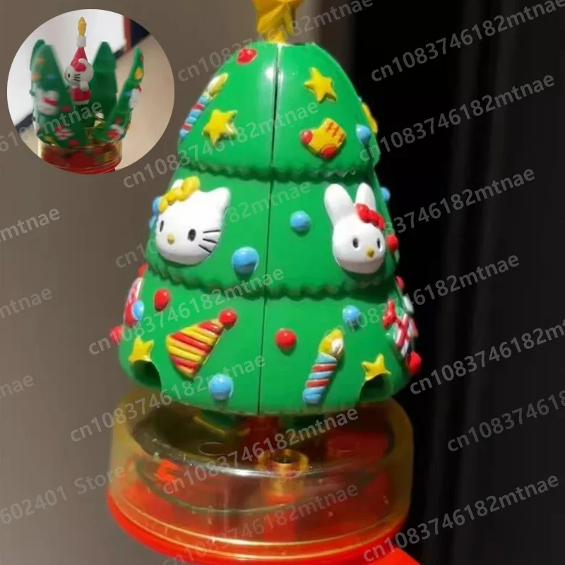 

Creative Hellos Kittys Rotating Christmas Tree Surrounded By Kittys Toys Christmas Gifts for Bestie Friends Children's Toys