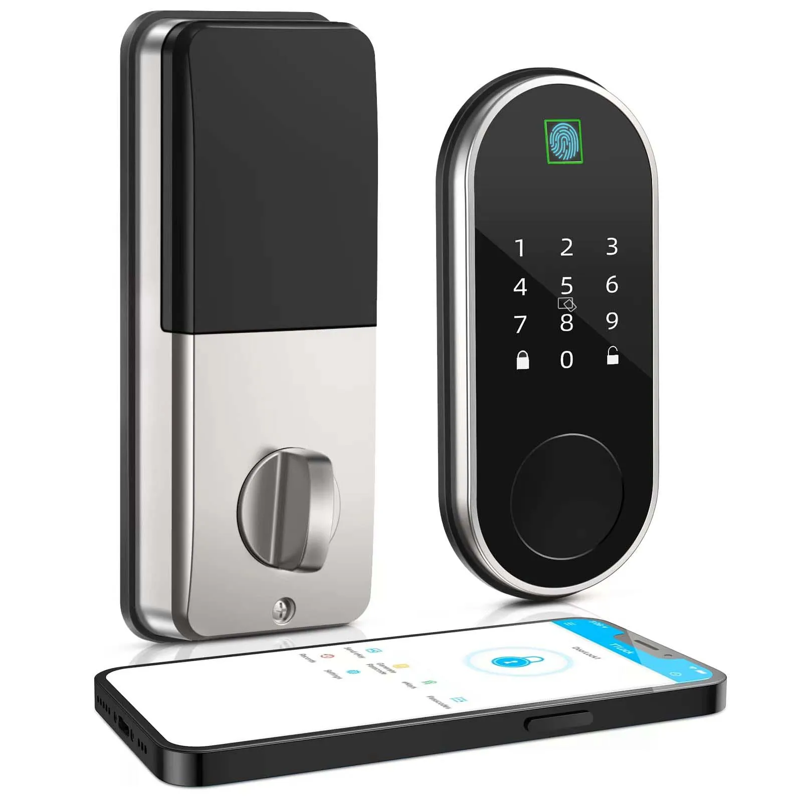 TTlock APP Smart Lock Keyless Entry Deadbolt Door Lock with keypads Biometric Fingerprint Electronic Remote Control Auto Lock