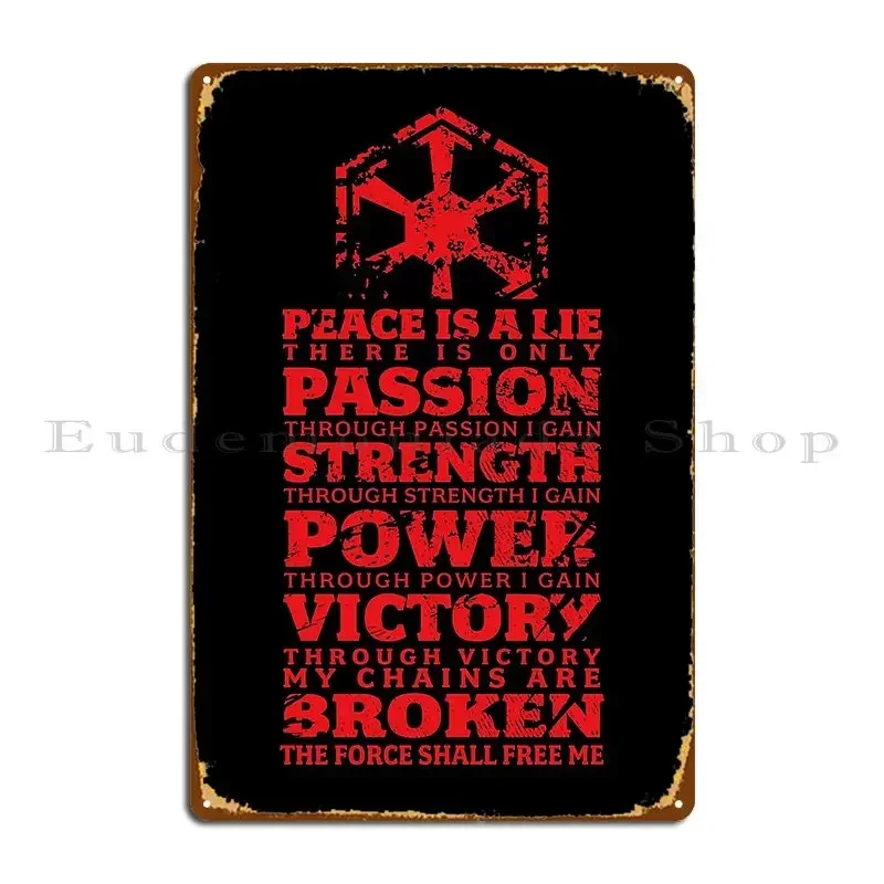 code of the sith Metal Sign Wall Decor Pub Mural Kitchen Printing Wall Plaque Tin Sign Poster