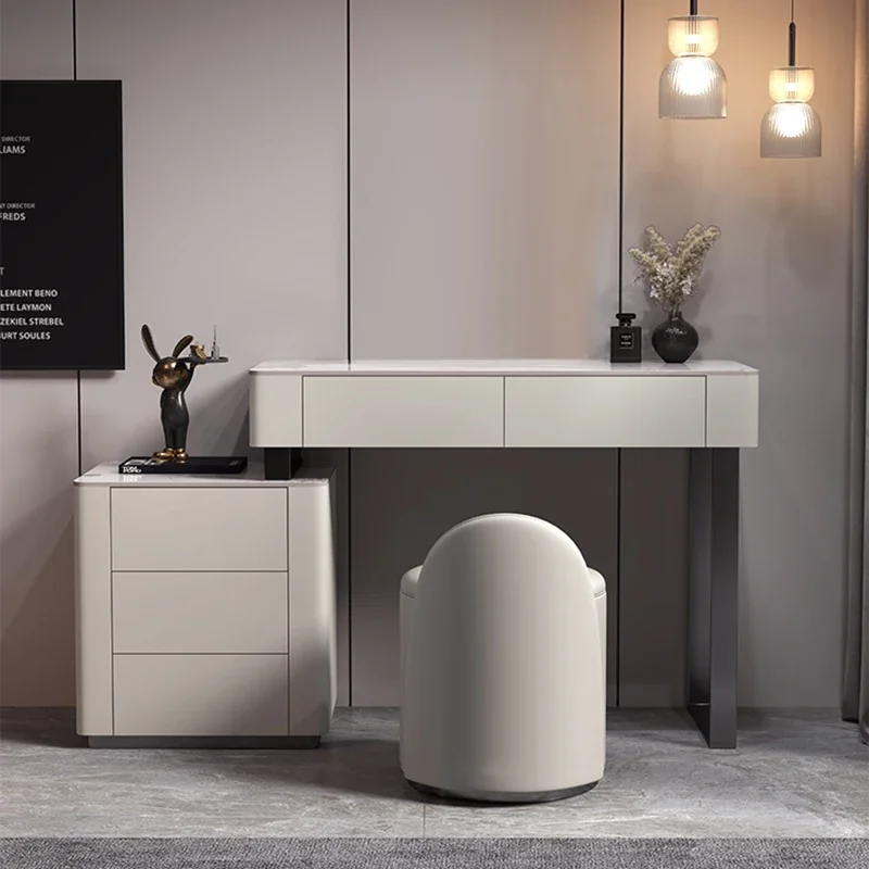 스토리지 단단한 나무 드레싱 테이블 메이크업 럭셔리 침실 유럽 드레싱 테이블 화장대 메이크업 Comodas Con Cajones 가구