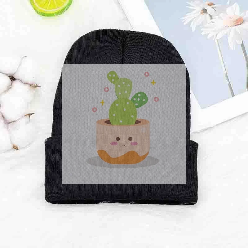 Autumn/Winter Solid Color Knitted Retro Round Top Hat Outdoor Cold-Proof Windproof Flat Head Hat