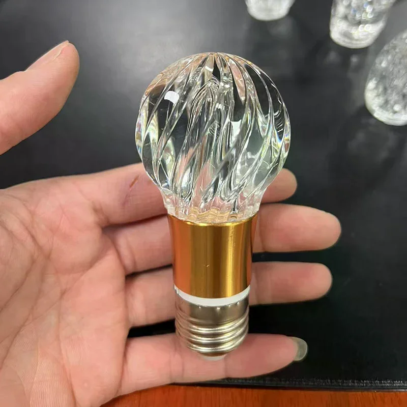 1Pcs E27 Holder Mini Pendant Light Acrylic Crystal LED Bulb Chandelier Fairy Lamp For Bedroom/Kitchen Decoration