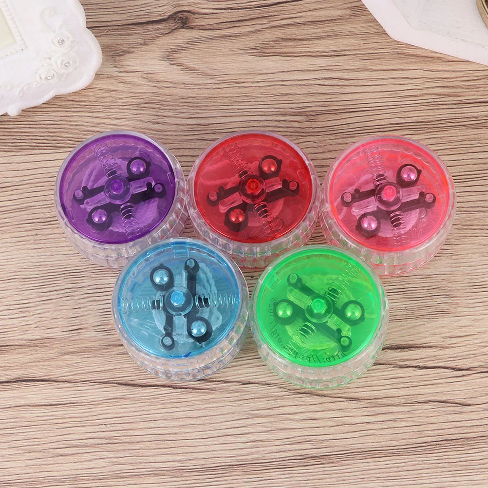

6pcs Led Luminous Yoyo Flashing Yo-Yo For Kids Plastic Light Up Pull String Yoyo Beginner Starter Glow In Dark