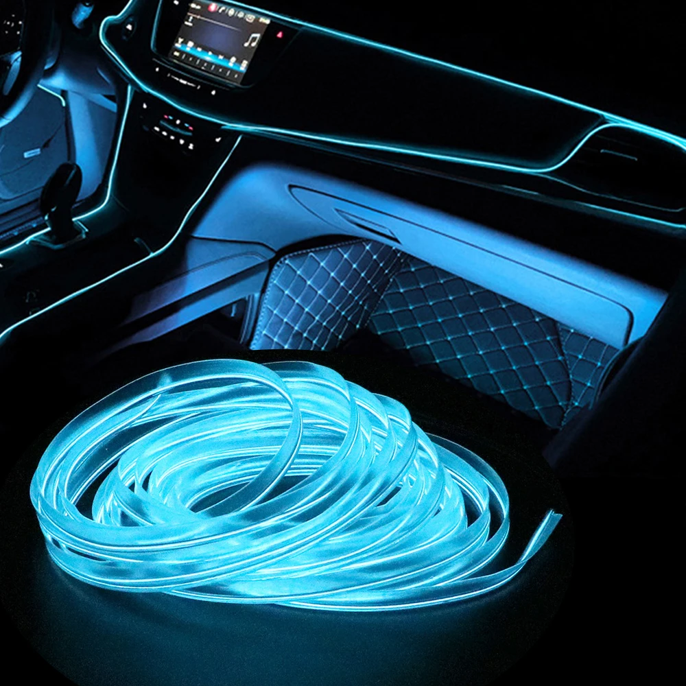 Ice Blue Led Car Mood Light USB Drive For VW Passat B6 B7 B8 B9 CC Golf 5 6 7 Touareg Tiguan Sharan Jetta MK5 MK6 MK7 Accessorie