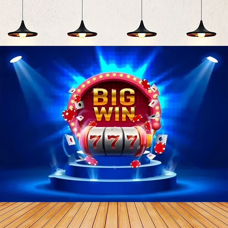 Photography Backdrop Casino Night Las Vegas Theme Poker For Happy Birthday Party Decoration Background Banner Photo Booth