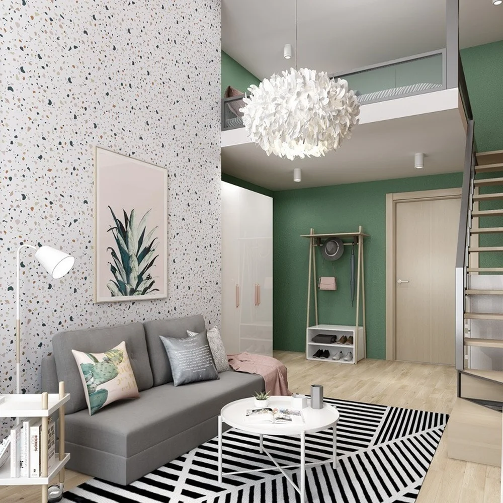 Terrazzo-papel tapiz autoadhesivo impermeable para decoración de dormitorio, pared, sala de estar, muebles de vinilo, reacondicionamiento, papel de