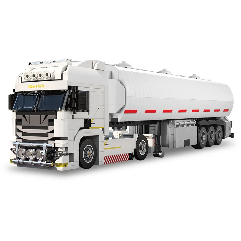 421PCS European Truck Head Building Blocks Connectable Container Trailer Model Bricks Educational DIY Toys For Teenagers\' Gifts
