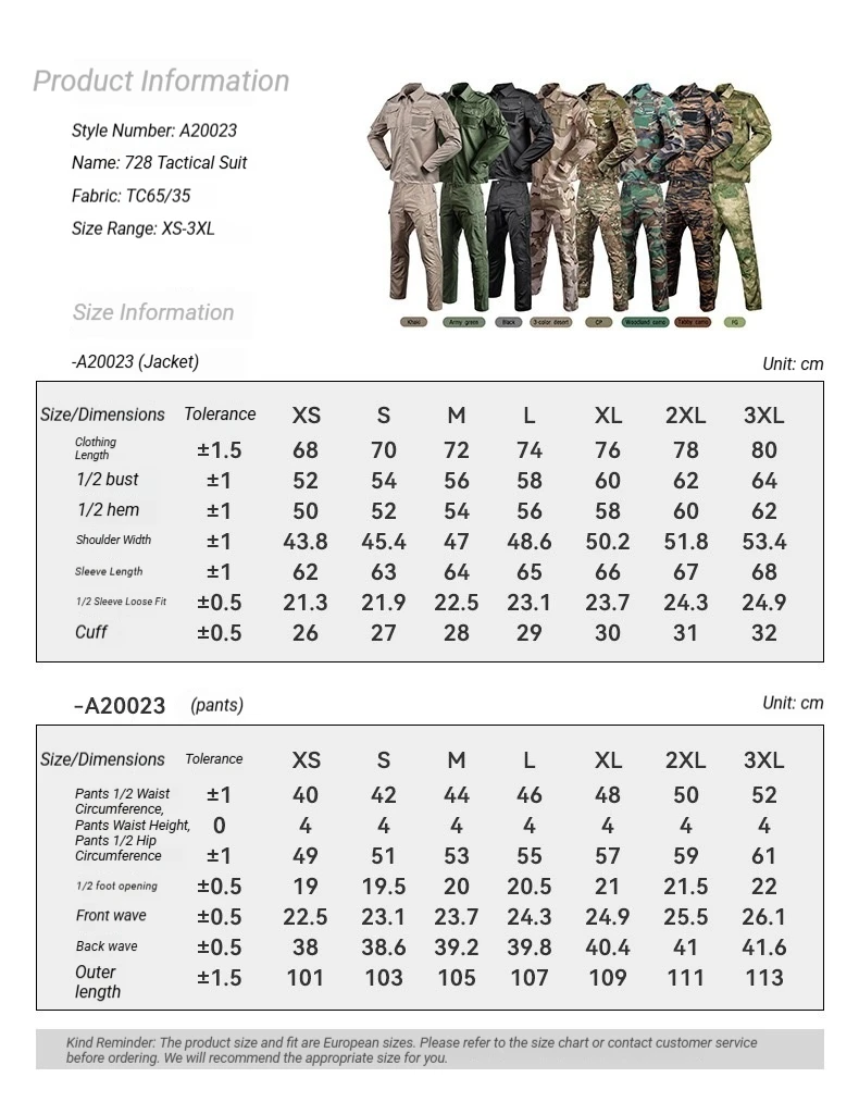Herren Ripstop BDU Tarnanzug Langarm-Hemd und Hosen Set für Outdoor-Training, Airsoft, Paintball, Scharfschützen und Jagd – Detail 1