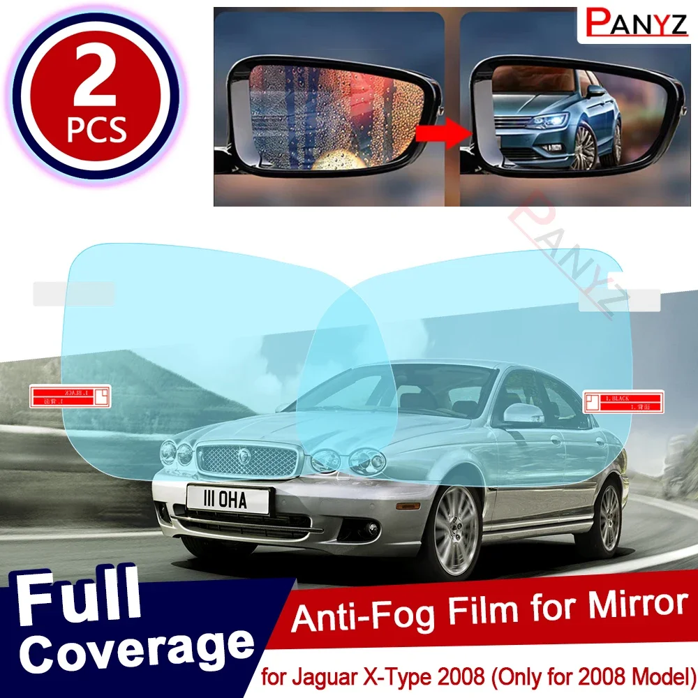 Car Rearview Mirror Protective Film Anti Dazzle Waterproof Rainproof Anti Fog Car Stickers Accessories For Jaguar X-Type 2008