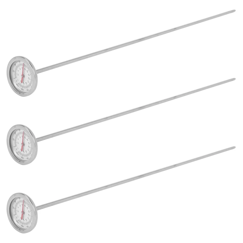 3X Compost Soil Thermometer 20 Inch 50 Cm Length Premium Food Grade Stainless Steel Measuring Probe Detector