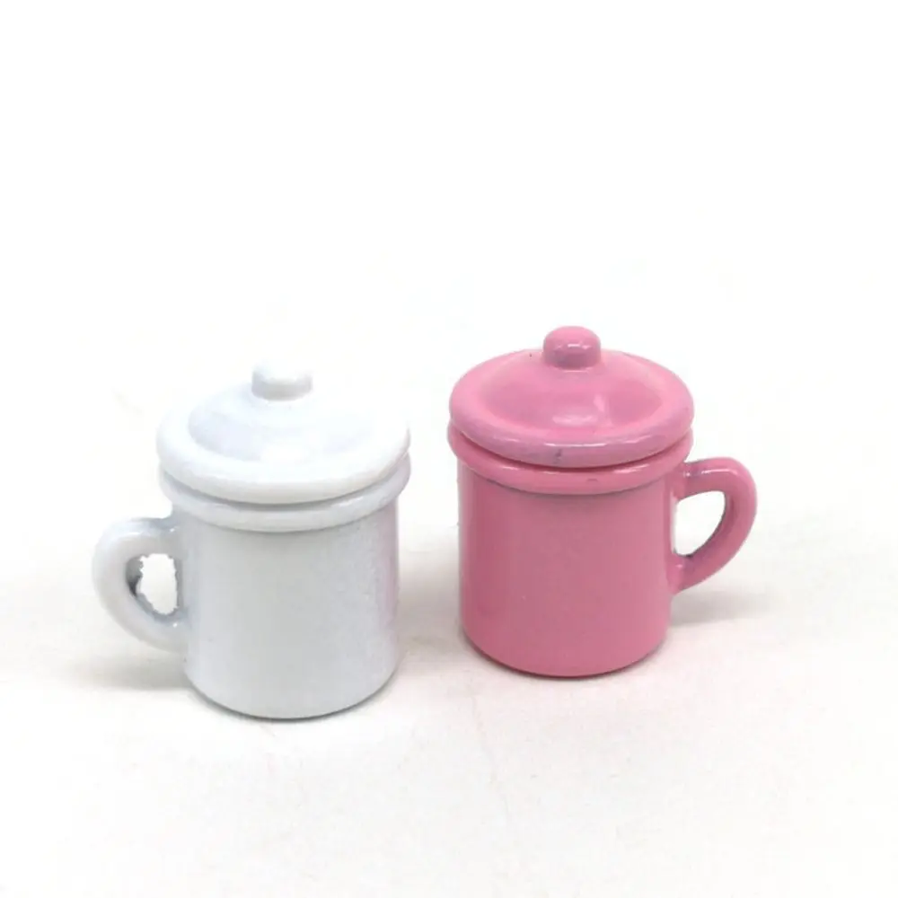 2 Colors Dollhouse Bathroom Accessories High Quality 1:12 Retro Mouth Cup Food Play Cup Miniature Dollhouse Decorations