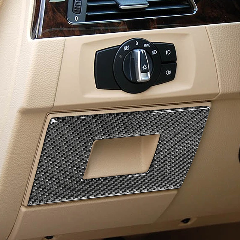 

Автомобильная консоль, ящик для хранения сиденья водителя, декоративная рамка, накладка для BMW 3 серии E90 2005-2012, аксессуары для интерьера из углеродного волокна, наклейка