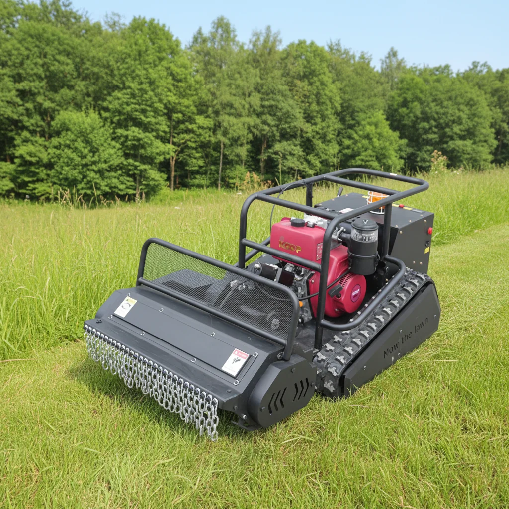 Customized 1000mm Lawn Mowing Wide and Efficient Robot Lawn Mower Euro 5 Standard 800mm Riverbank Embankment Robot Lawn Mower