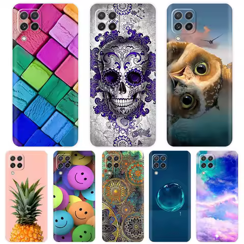 Floral Silicon Case For Samsung A22 Case For Samsung Galaxy A22 5G 4G GalaxyA22 A 22 A22s Cover Soft Clear TPU Protective Bumper
