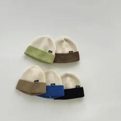 Gorros de punto de moda para niños y niñas, gorros suaves y cálidos para bebés, gorros casuales para niños, Otoño e Invierno