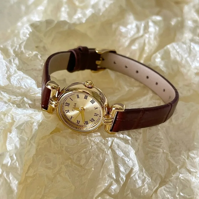 CILOA New Ladies' leather osmanthus watch, student casual watch