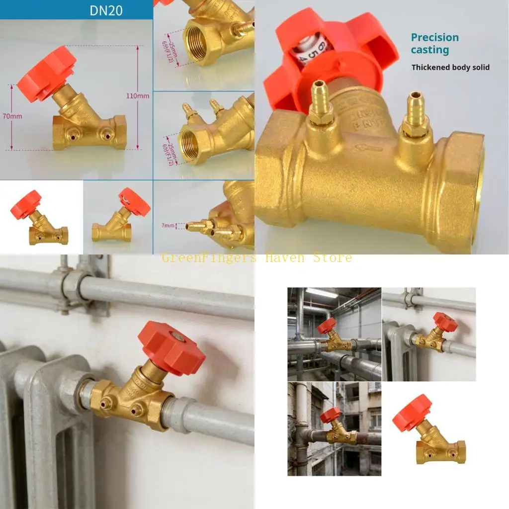

F68D High Quality Brass Balancing Valves For Heating System With Digital Flows Control