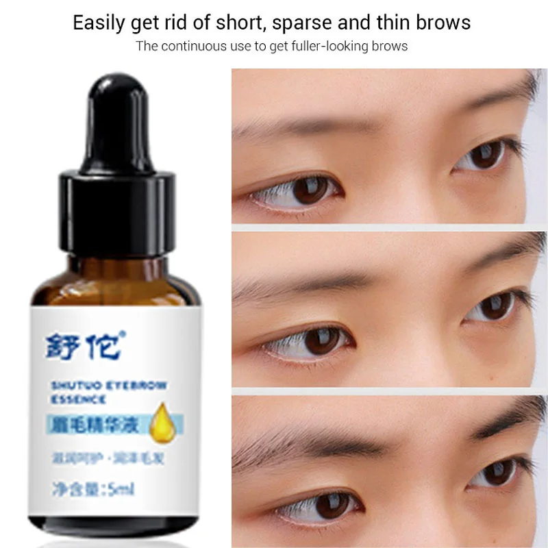 Augenbrauen schnell wachsendes Serum, Wimpern-Haarwachstum, Anti-Haarausfall-Produkte, verhindert Haarausfall, volleres, dickeres, verlängertes Augenbrauen-Make-up