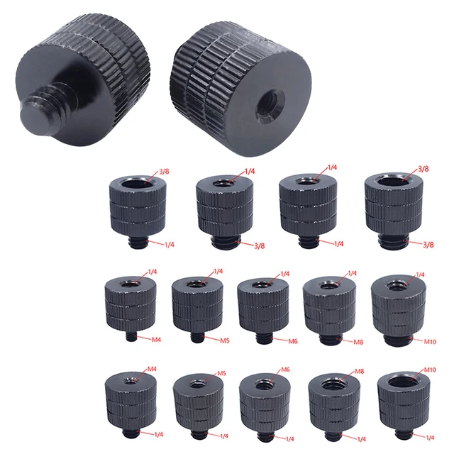 1/4 do M4 M5 M6 M8 M10 Śruba konwersji 3/8" z gwintem zewnętrznym na gwint wewnętrznym Konwerter do montażu śrubowego Standardowa śruba adaptera do montażu 1/4