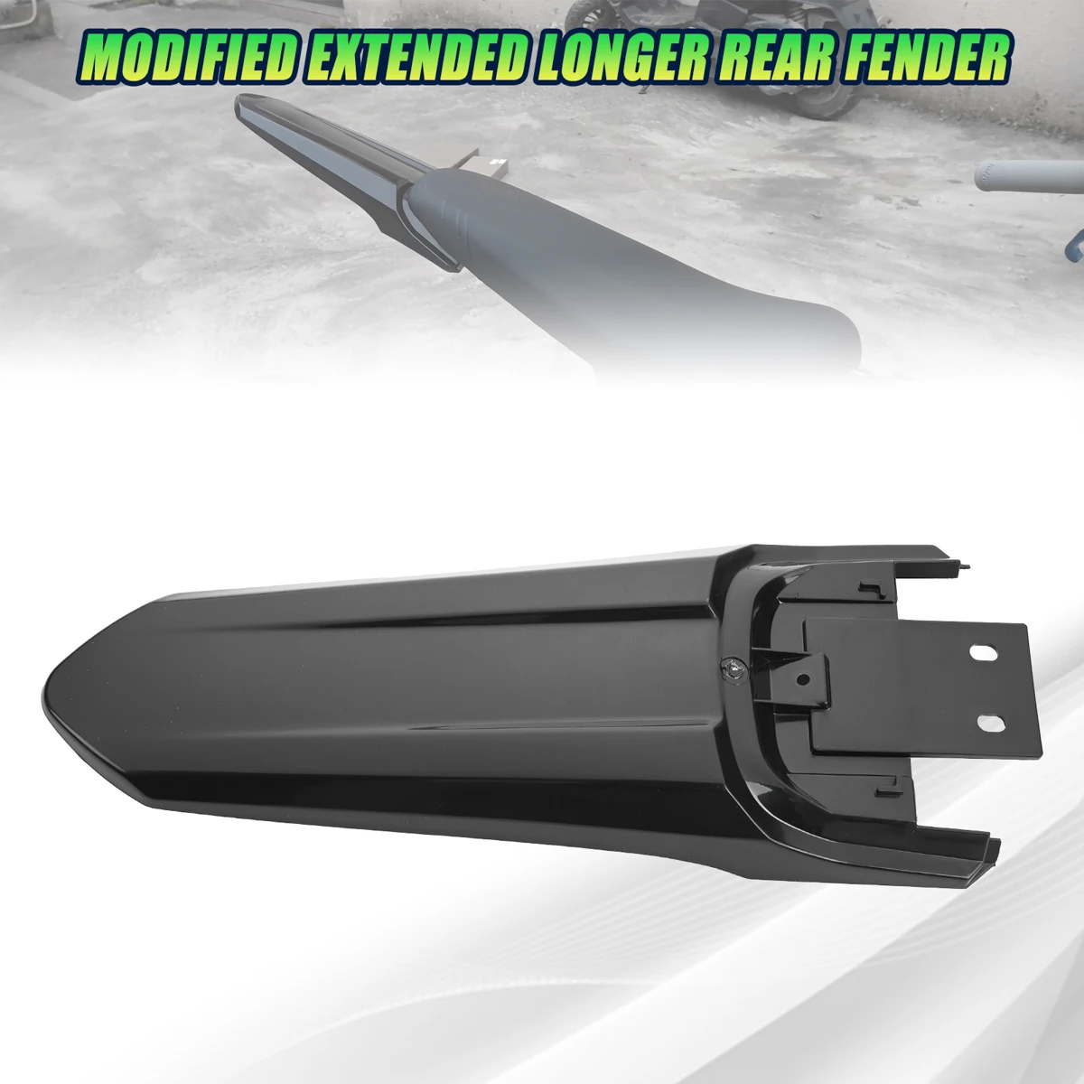 Motorcycle Modified Extended Longer Rear Lengthening Fender Guard Black For Sur-Ron Light Bee X And S for Segway X260 X160