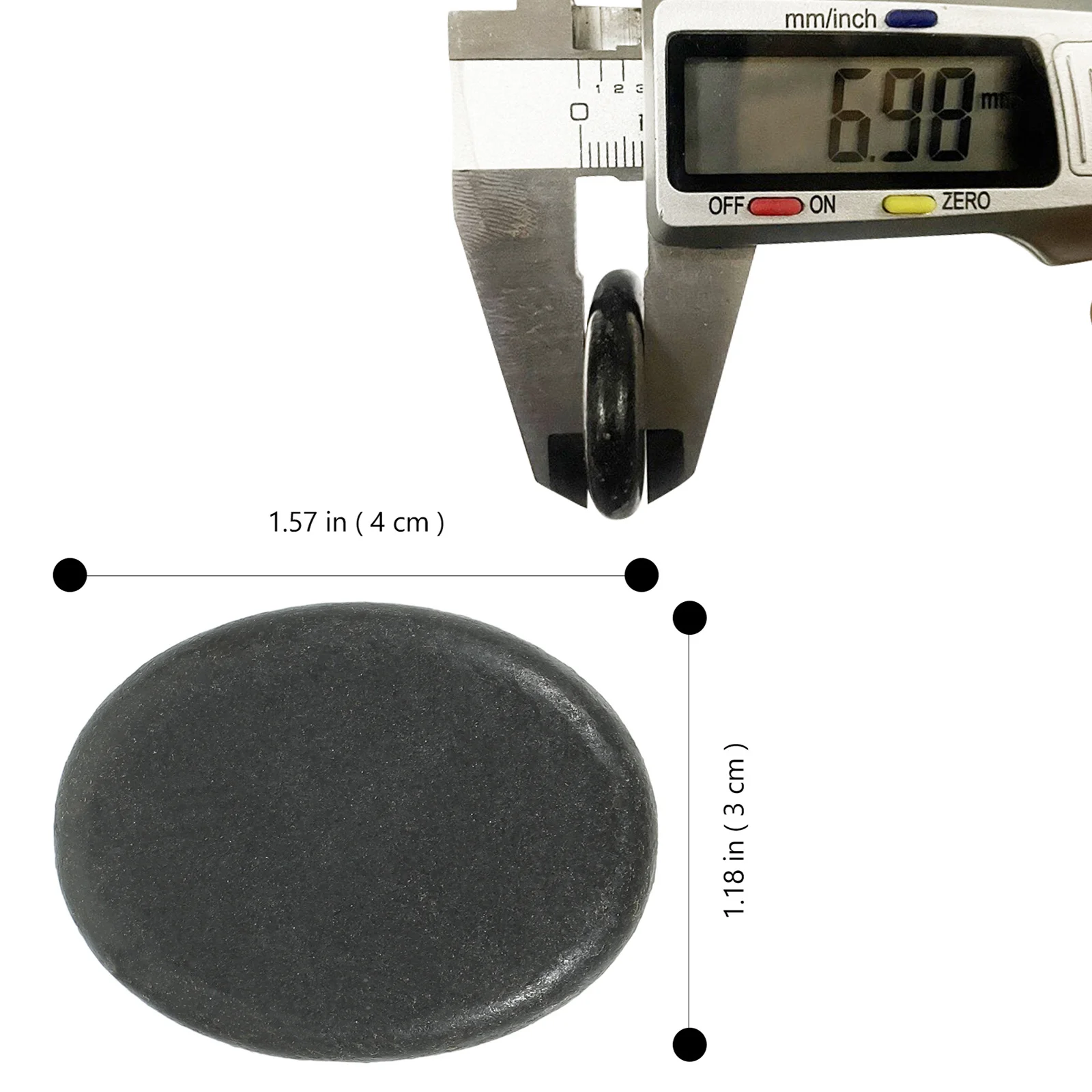 

6 шт. вулканические массажные камни, натуральные спа-энергетические камни для ухода за кожей, релаксация, горячий черный, гладкий, нескользящий