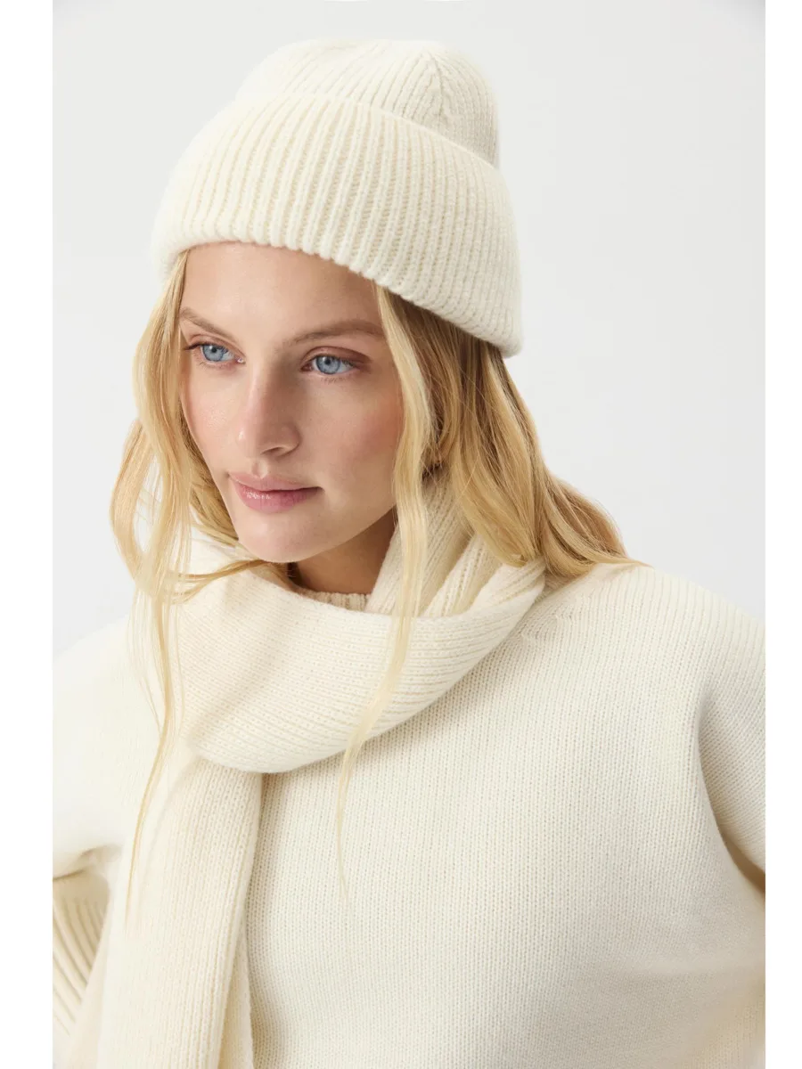 DFDG Women 2026 Spring Autumn Ribbed Knit Beanie Cuffed Slouchy Soft Warm Daily Streetwear Windproof Solid Skull Cap