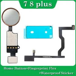 Waterdicht + Universele Home Knop + Home Touch Id Return Vingerafdruk Knop Moederbord Connector Flex Kabel Voor Iphone 7 8 Plus