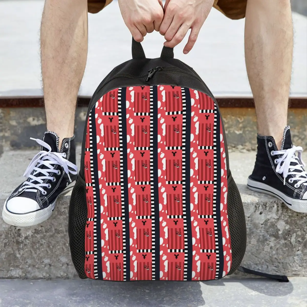 

Helluva Boss - Blitzo Backpack Hot Sale Daypack Large Capacity Children BookBag School Bag Shoulder Bags for Men Women