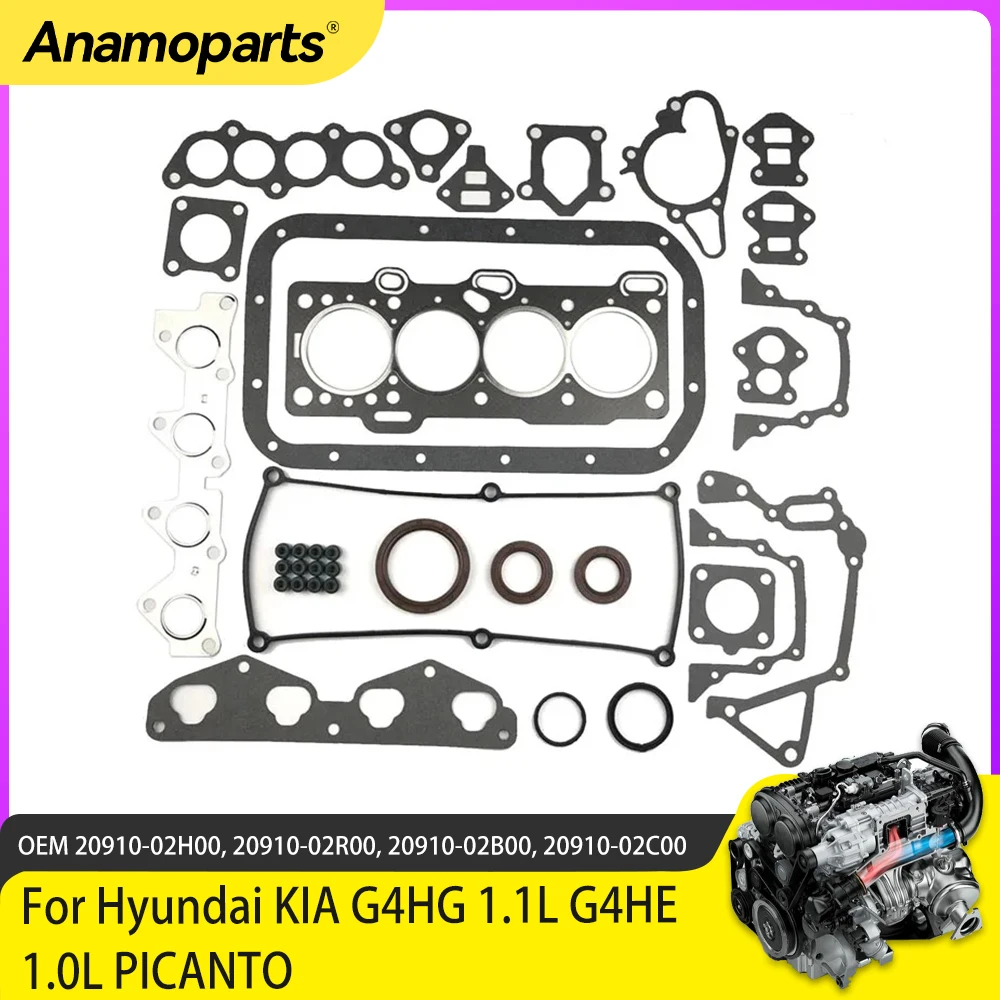 

Engine Full Gasket Set For Hyundai KIA G4HG 1.1L G4HE 1.0L PICANTO