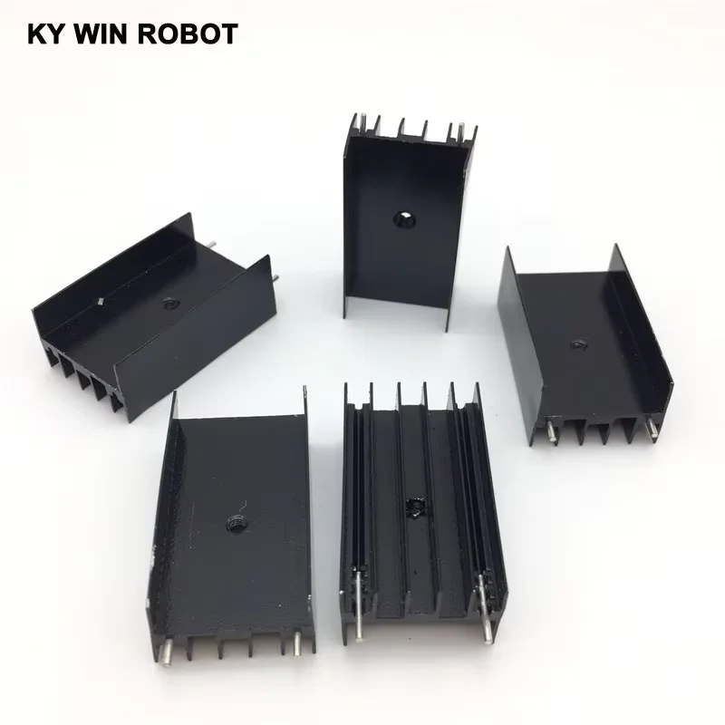 5 pcs Aluminium TO-220 Heatsink TO 220 Heat Sink Transistor Radiator TO220 Cooler Cooling 23*16*40MM With 2 Pins