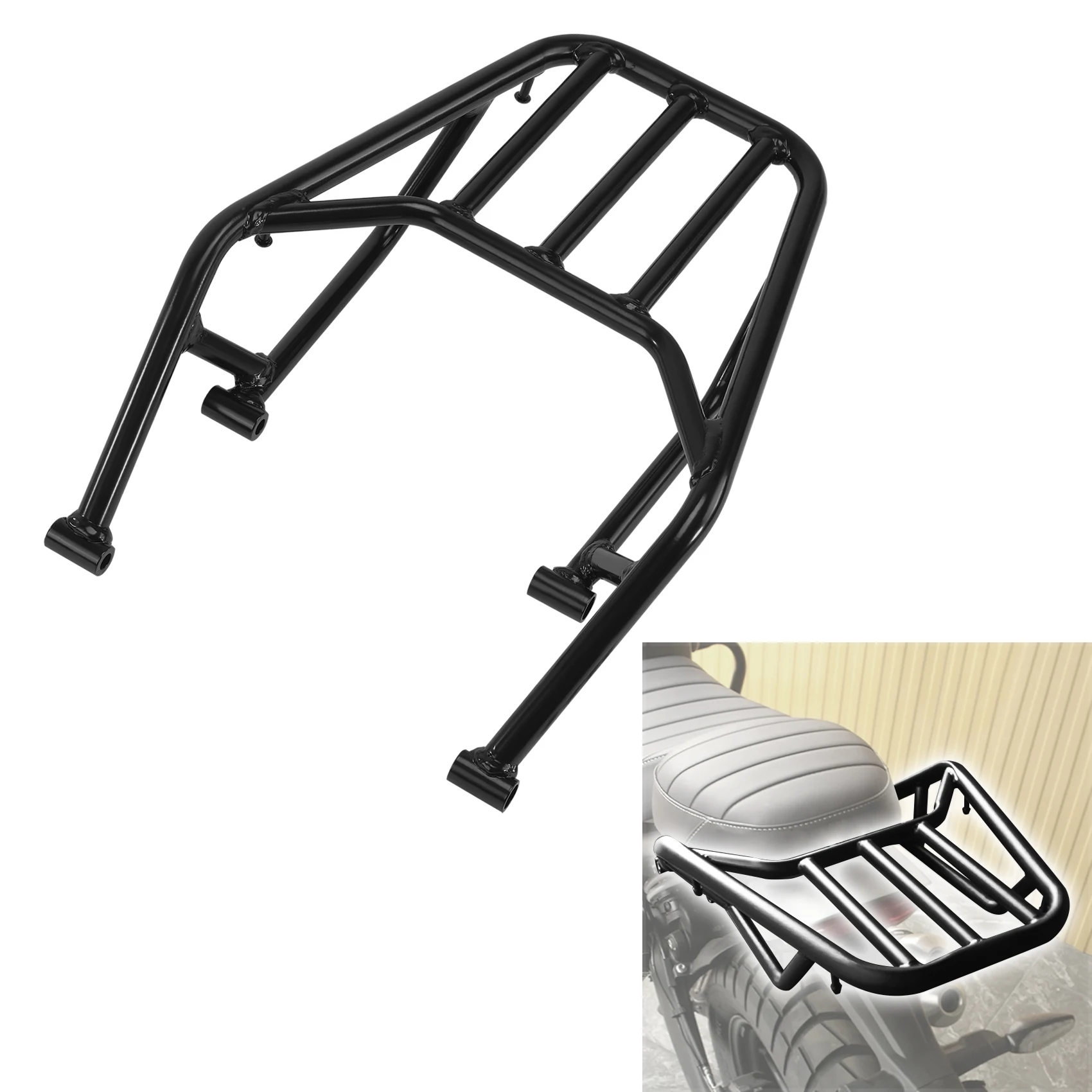 

Motorcycle Black Rear Rack Luggage Rack Fit For Triumph Speed 400 Scrambler 400 X 2024-2025