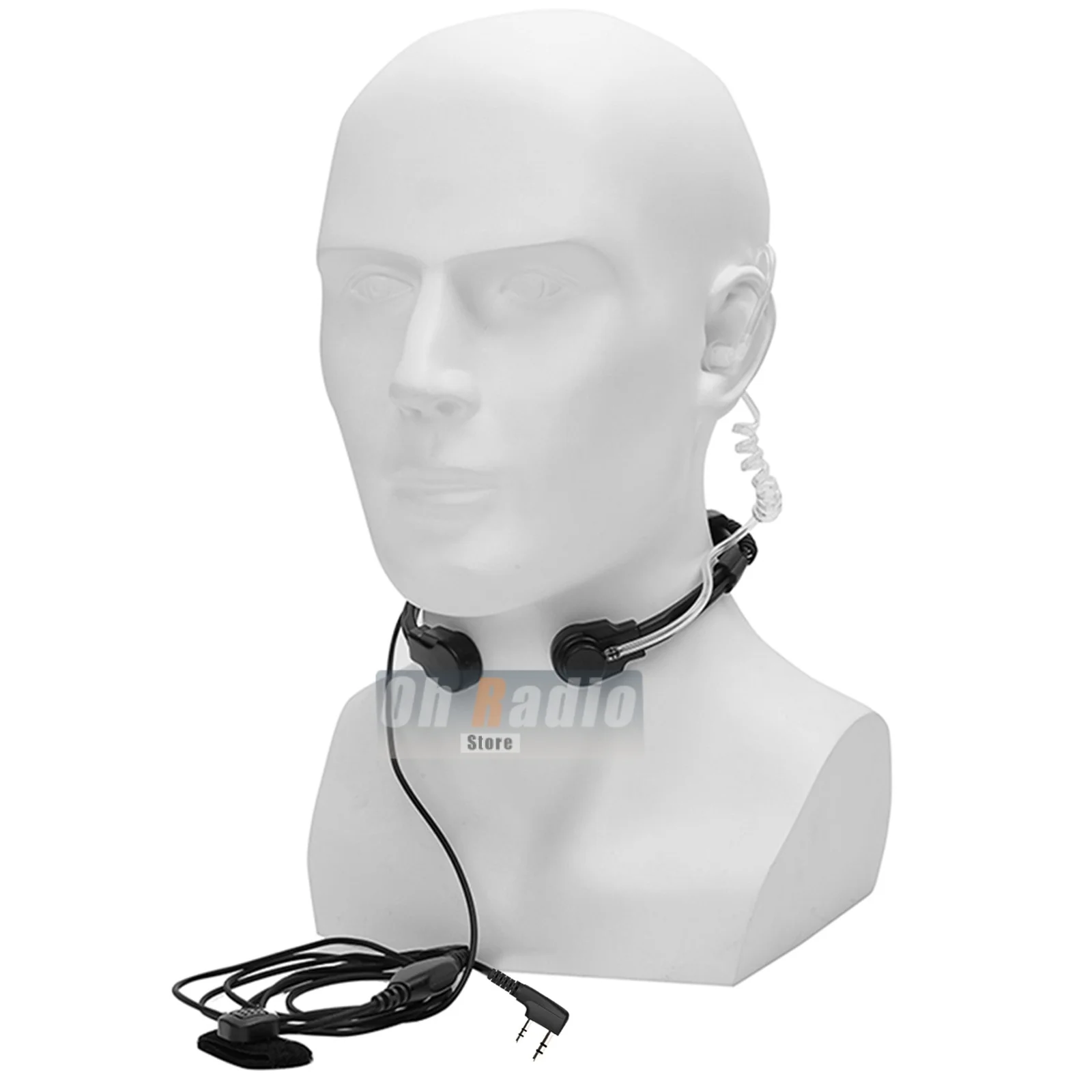 Walkie Talkie con micrófono de garganta, auricular de tubo acústico ajustable tipo K para Baofeng 5RMini DM-32 Retevis RT22 RT3S Ham Radio, 1/2/5 Uds.