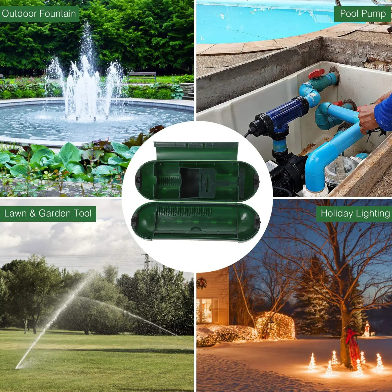 

2Pcs Waterproof Connection Boxes Outdoor Electrical Box Weatherproof Dustproof Water Resistant Cord Cover for Harsh Moist