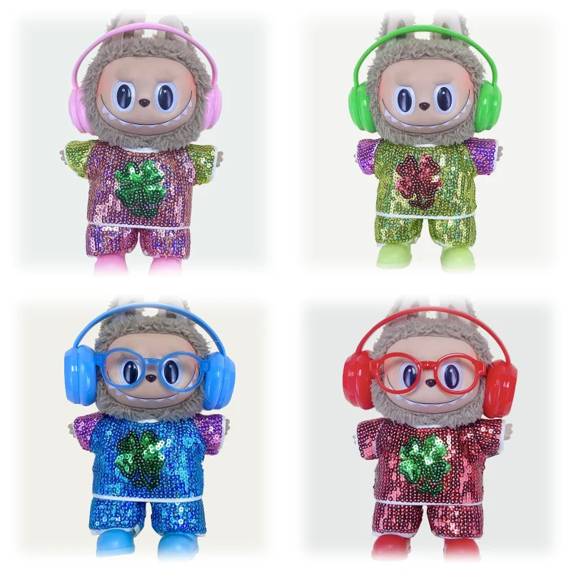 ชุดเสื้อผ้า Labubu 3.0 KTV แฟชั่นสุดฮิต เซ็ตเสื้อผ้าวิบวับ กางเกง อุปกรณ์ครบชุด ตุ๊กตา Ropa แว่นตาโมเสก เครื่องประดับแปลกตา