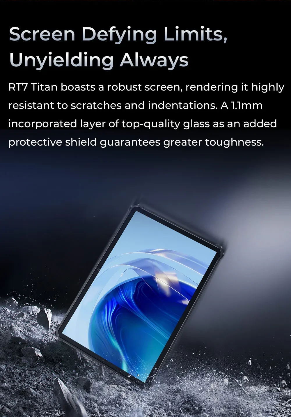 OUKITEL RT7 TITAN 4G Rugged Tablet 32000mAh Battery 24GB+256GB Dimensity 7050 Octa Core IP68/IP69K Waterproof 48MP Night Vision