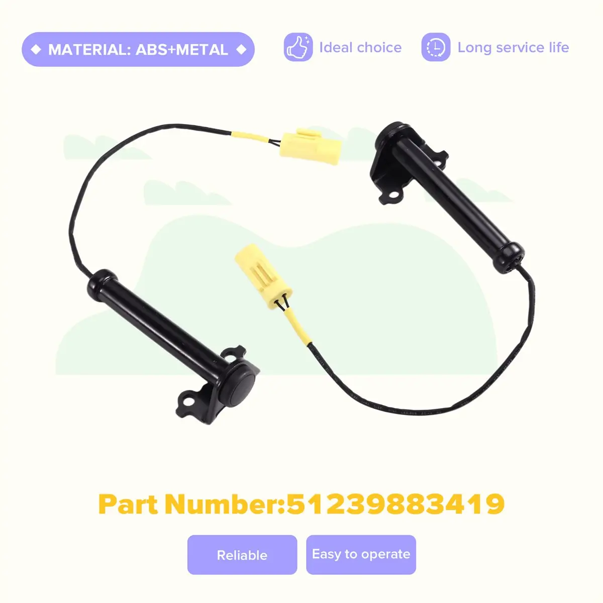 #41L Engine Compartment Hinge,2pcs 51239883419 Engine Front Active Bonnet Actuator for BMW X1 X2 (Black)