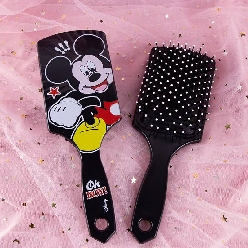 New Disney Minnie Mickey Air Cushion Combs Star Sequin Funny 3D Massage Hair Brush Haircare Hairdressing Tool Children Girl Gift