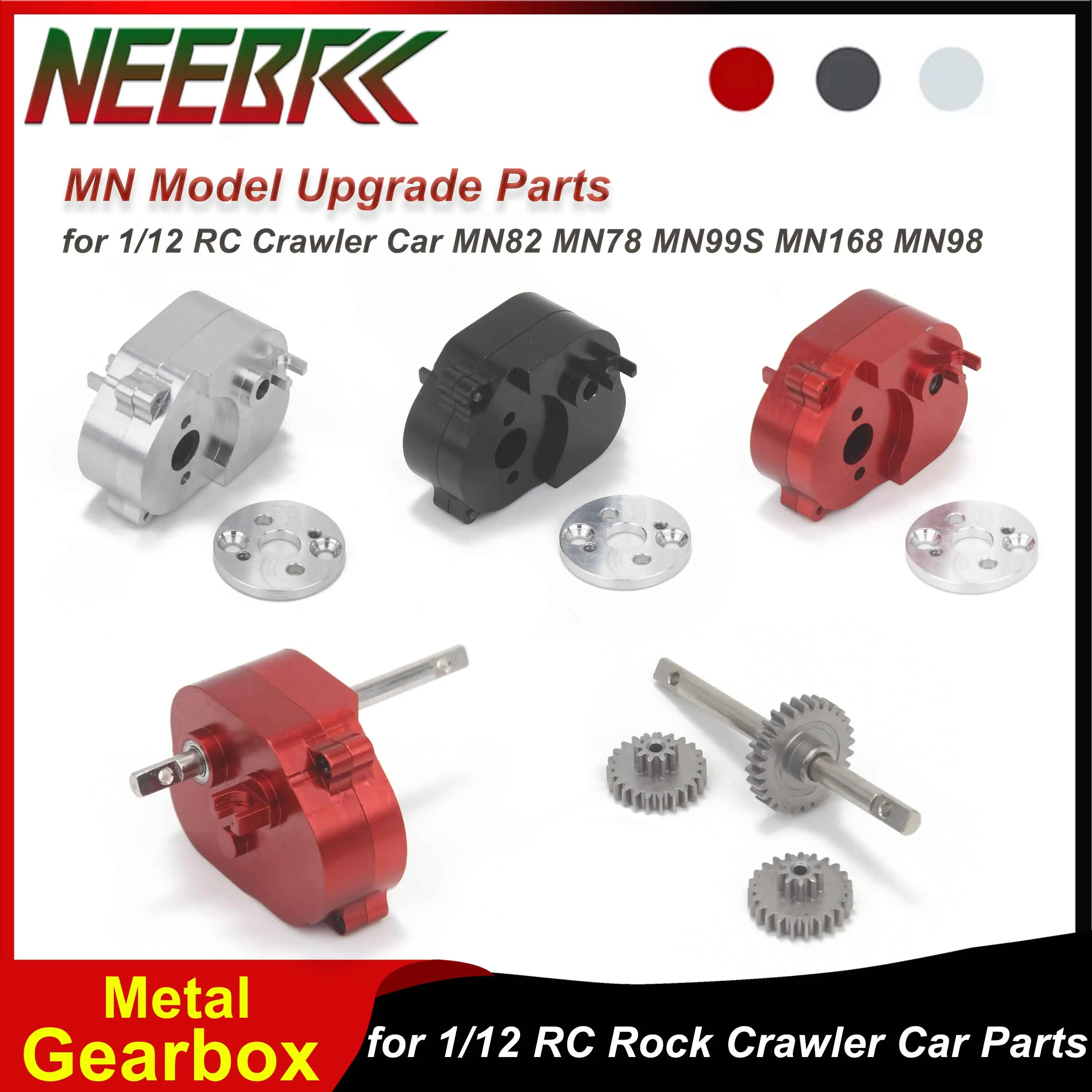 

MN82 MN78 MN99S MN168 MN98 MN Model Metal Transmission Metal Gearbox Gear Set 1/12 RC Car Rock Crawler Upgrade Part Accessories