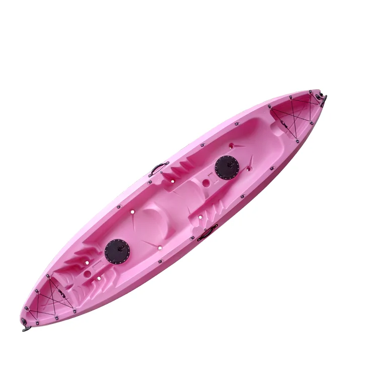 

2+1 Person Canoe Sit on Top Fishing Kayak Ocean Sport Fishing Sea Kayak with Paddle