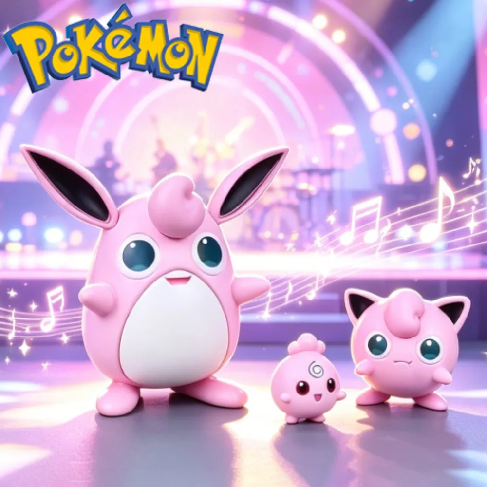 2-5,5cm Anime Pokémon Figur Jigglypuff Kombinations-Actionfiguren PVC-Statue Desktop-Ornament Sammlermodell Spielzeug Geschenke