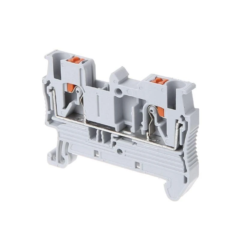 090F 10pcs/set 2.5 Push-in Din Clock Clocking Terminal Clocks Spring Screwless