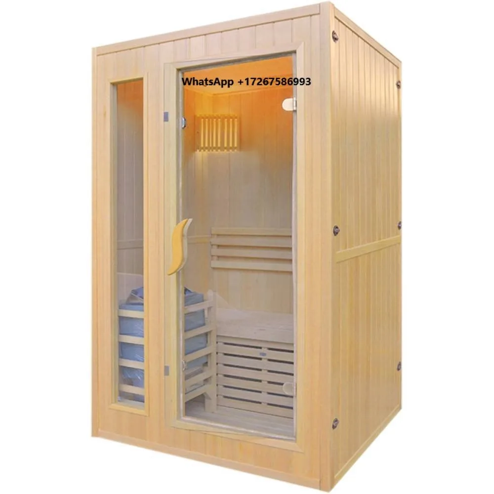 Icegalax New Arrival 1-3 Person Infrared Dry Sauna Room Traditional Heat Sauna Solid Wood Sauna Cabin for Apartment or Villa