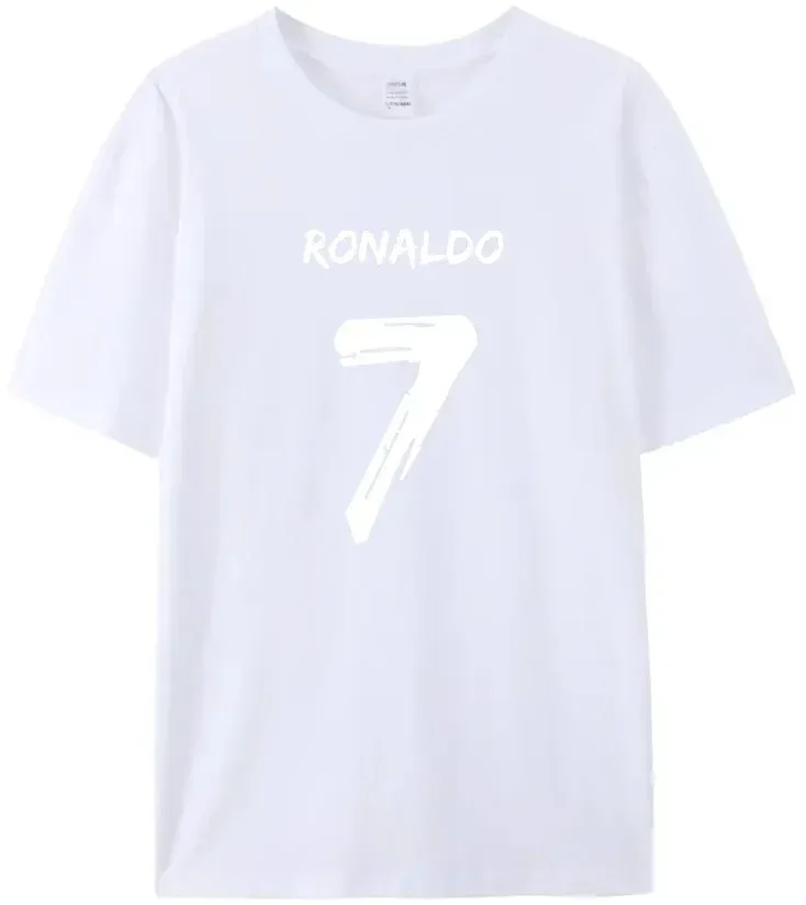 Sport Ronaldo Men\'s T-Shirt Cristiano Print Harajuku Women\'s Cotton TShirt Fashion Number 7 Unisex Streetwear Solid Color Tshirt