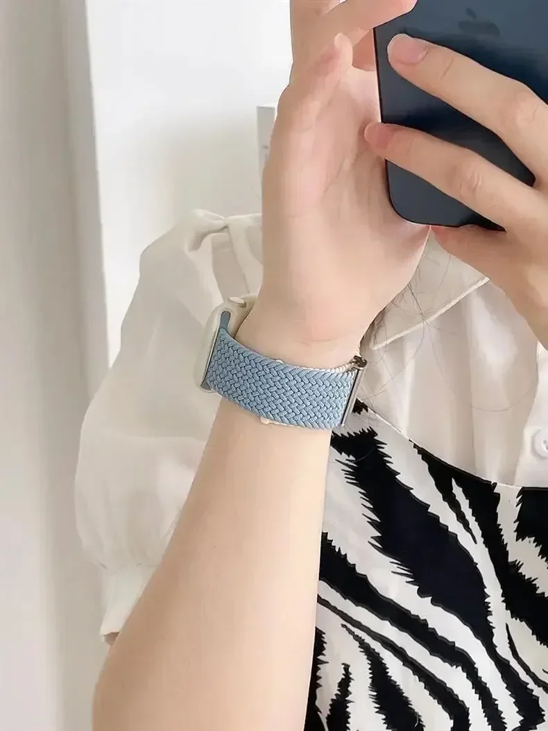 حافظة + حزام لسلسلة ساعات أبل 9 8 7 45 مللي متر 41 مللي متر باند SE 6 5 4 44 مللي متر 40 مللي متر حزام كوريا نايلون iwatch Ultra 2 49 مللي متر